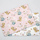 Сатин "Кошенята з клубком ниток" на білому №SK-160-010, фото 2