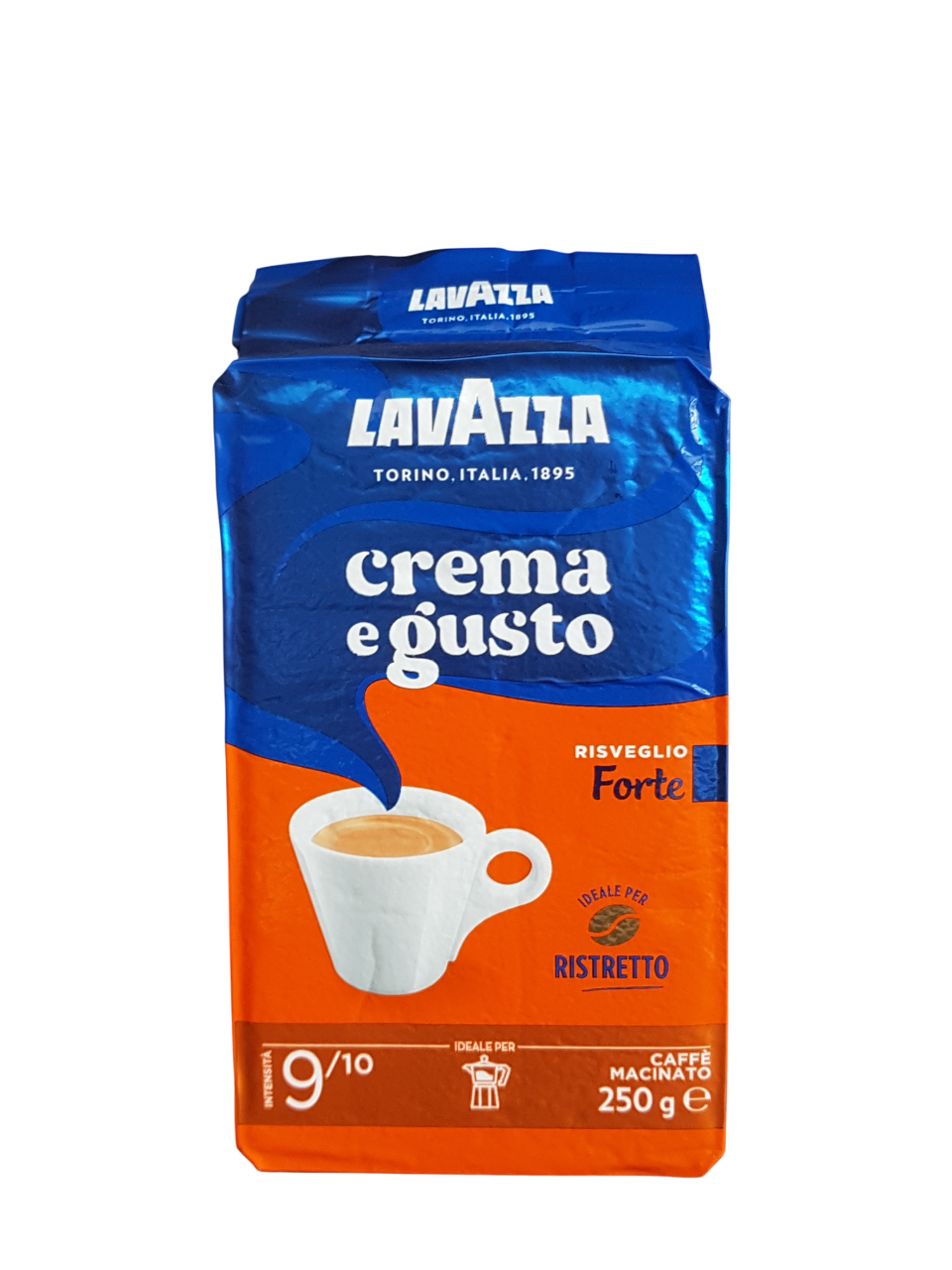 Кава мелена міцна Lavazza Crema e Gusto Forte 250 грамів у кольоровому пакованні