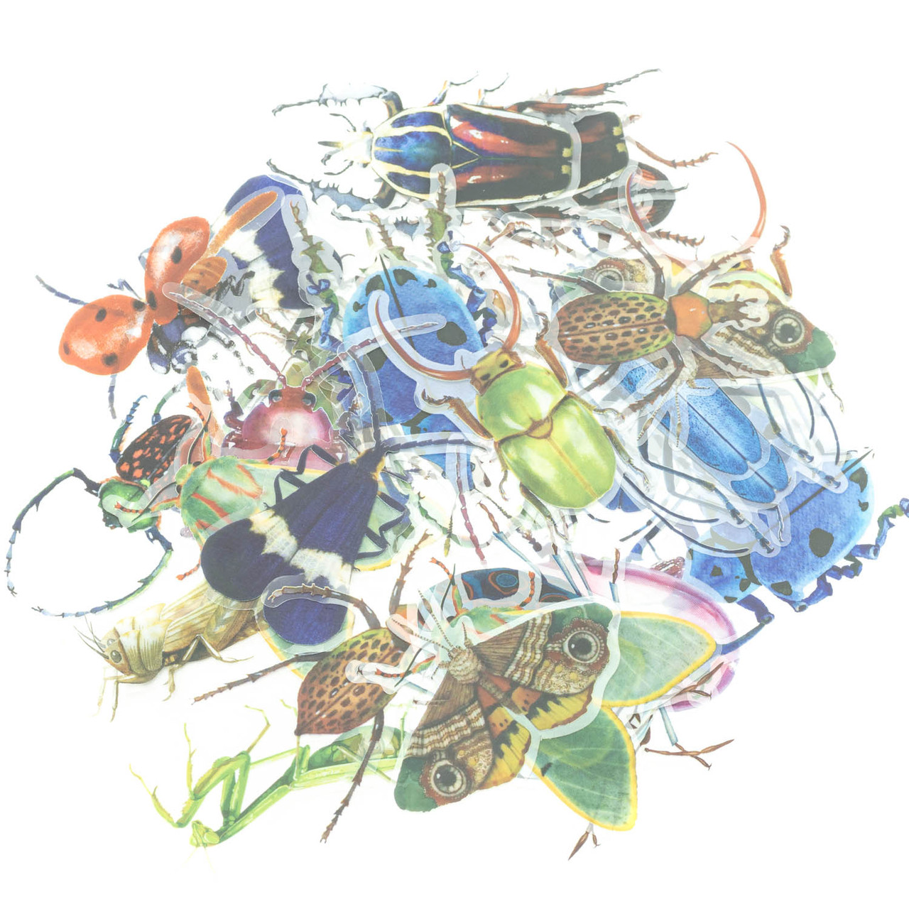 Висічки Наклейки Комахи та жучки 40 шт NKL150, фото 1