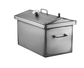 Коптильня гарячого копчення "L" сталь 1.5 мм, 2 яруси та 3 гачки, з термометром + подарунок, фото 1