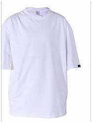 Чоловіча футболка однотонна оверсайз Lans 15/005 бавовняна біла