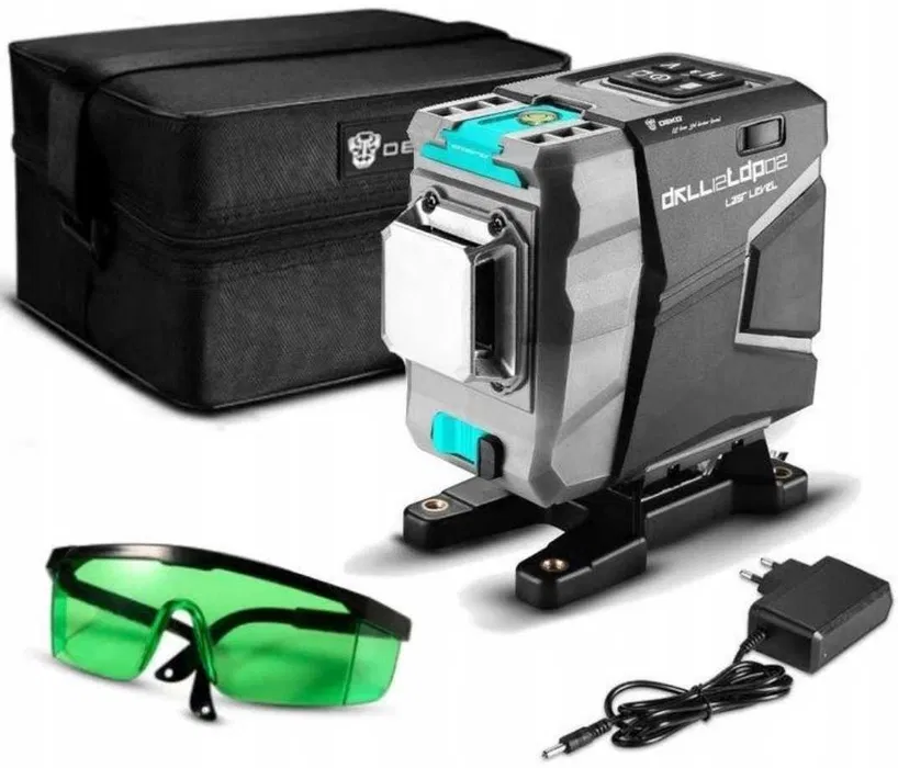 Нівелір Лазерний рівень Deko 3D DKLL12tdP02 (12 ліній) Зелений промінь Відкалібрований (без штатива), фото 1