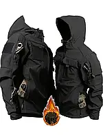 Тактична куртка Soft Shell із флісом Black
