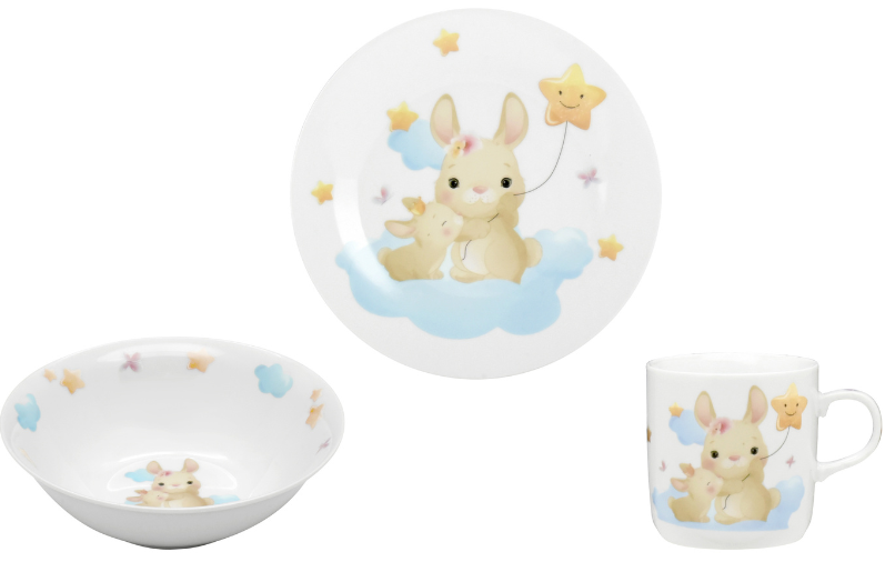 Набір посуду дит. Limited Edition BUNNY /3 пр. короб (C724)