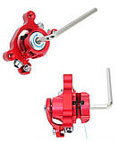 Гальмівна дискова вело машинка TOOPRE  лівостороння (для дисків 120мм, 140мм, 160мм) (супорт, колодки, адаптер, монтажні гвинти), фото 4