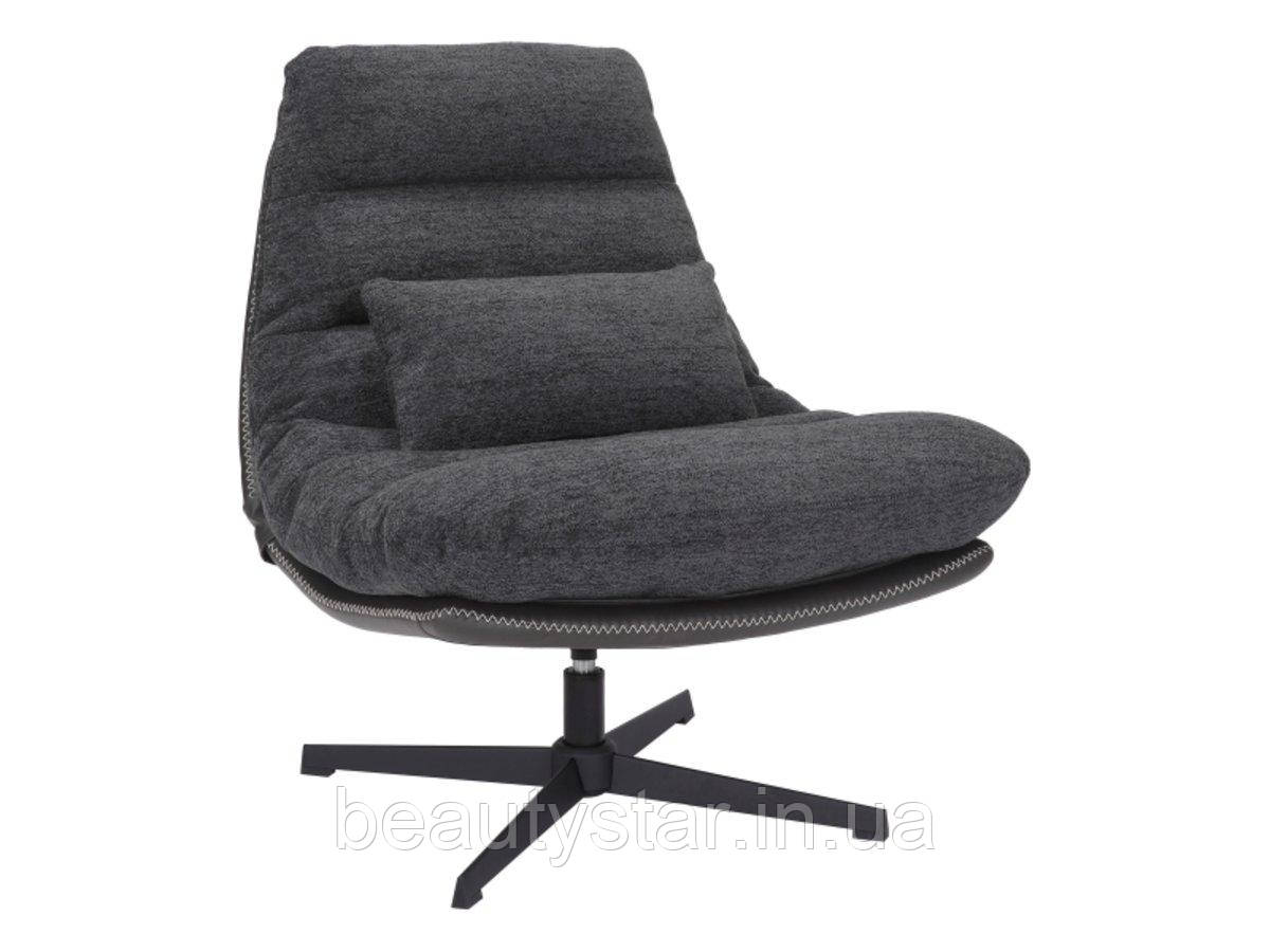 Крісло з обертанням на 360° FELICIA RAVEN м'яке крісло з високою спинкою та подушкою, фото 1