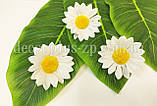 Головка ромашки 7см, біла, фото 2