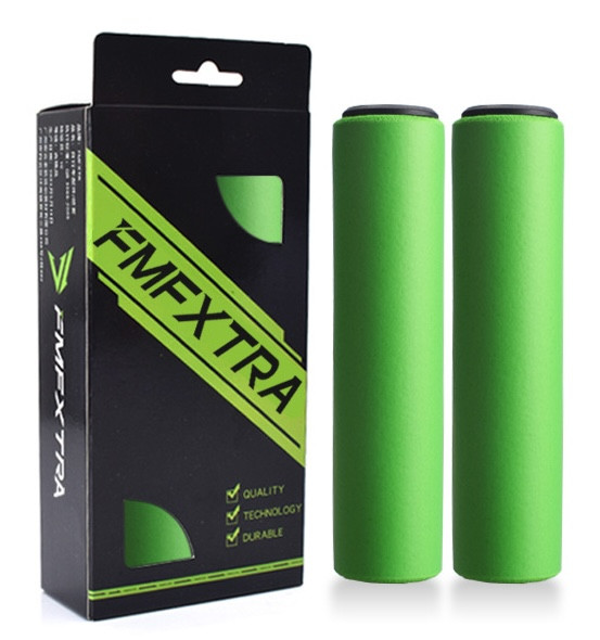 Гріпси FMFXTR зелені велосипедні Premium 130 мм | Для керма Ø22.2 мм | М’які паралонові ручки з щільної піни, фото 1