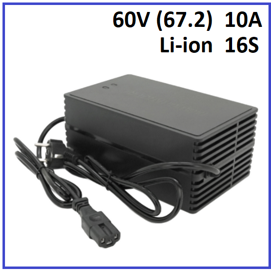 Зарядний пристрій Powermaster для Li-Ion 60V (67.2) 16S до 10A штекер 3-pin C13, фото 1