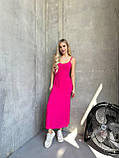 Базова максі сукня на бретелях з віскозного трикотажу розміри 42-46, 48-50, фото 6