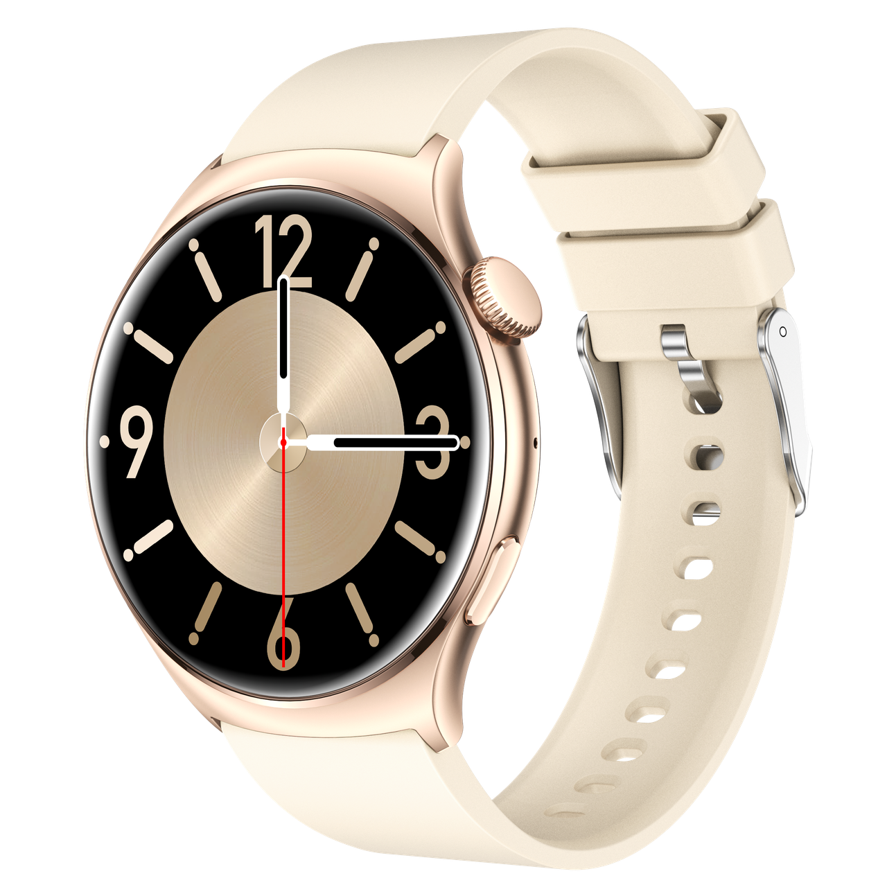 Розумний смарт годинник Smart Watch 4you SPACE круглий екран 1.43" AMOLED з функцією дзвінків перегляд повідомлень PURE GOLD