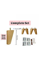 Комплект  меблевих ніжок 10 см  із пластинами для приліжкової тумби