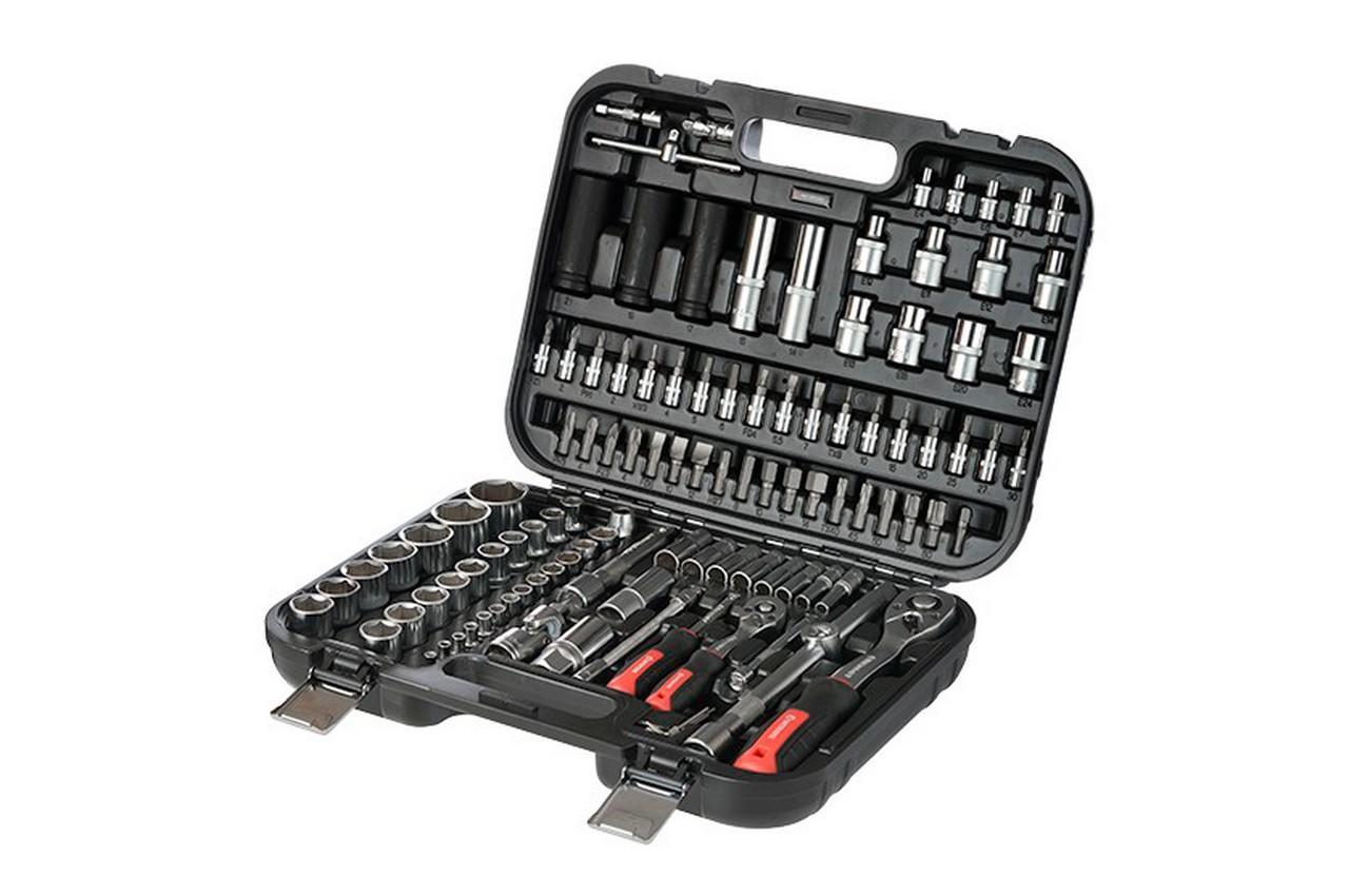 Набір інструментів Intertool Storm 111 одиниць 1/4" та 1/2" з тріскачками, шестигранними, TORX, фото 1