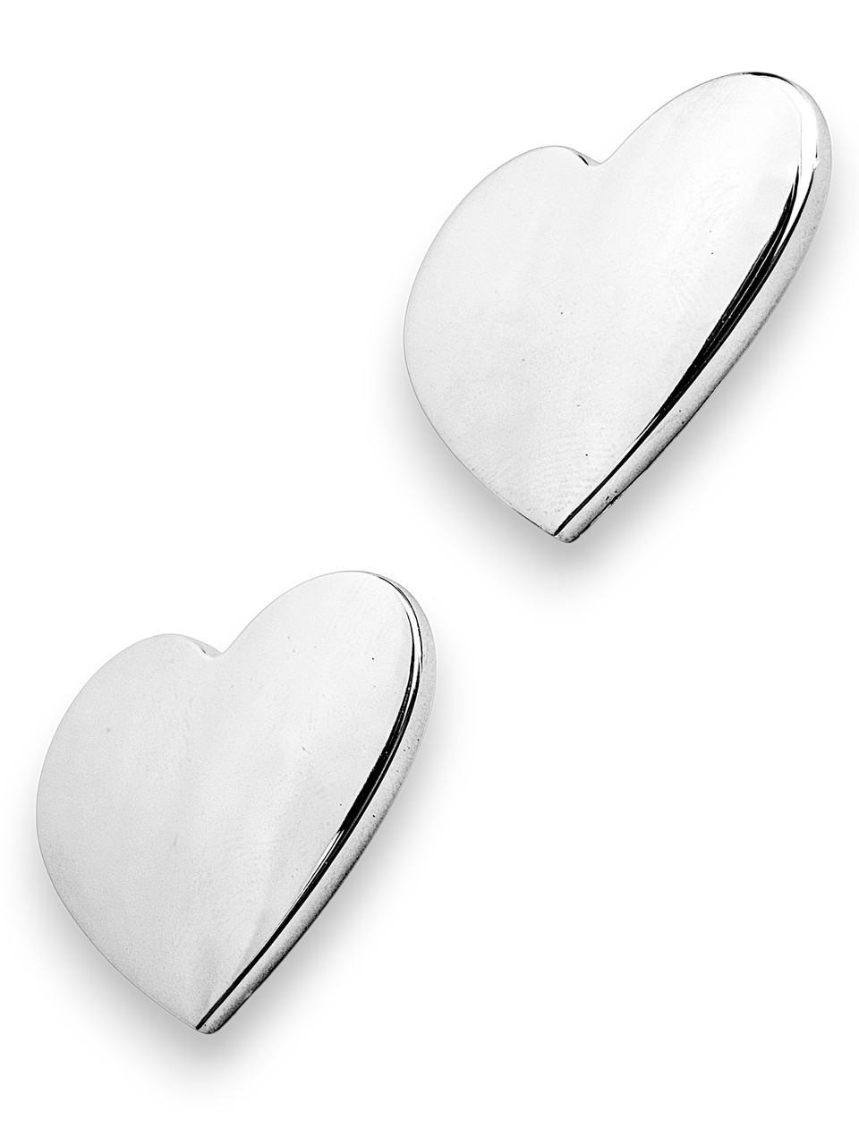 Сердечка об'ємні дзеркальні 3D хром, фото 1