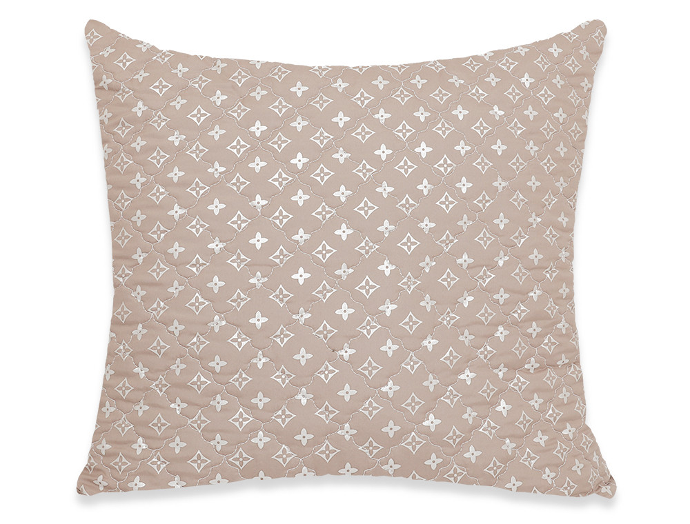 Постільна квадратна подушка стьобана на блискавці 70*70 темна з візерунком мікрофібра / холофайбер гіпоалергенна від виробника