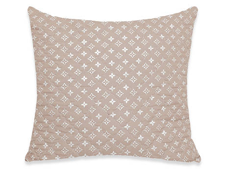 Постільна квадратна подушка стьобана на блискавці 70*70 темна з візерунком мікрофібра / холофайбер гіпоалергенна від виробника, фото 1