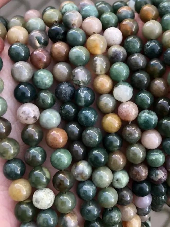 НІТИ АГАТА Круглі намистини ІНДІЙський 8 мм приблизно 43 намистин