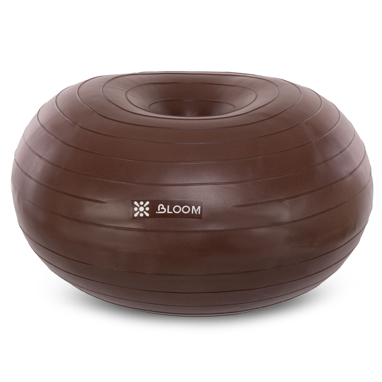 Фітбол м'яч для балансу 45 см Пончик сатин BLOOM LB7053 Коричневий, фото 1