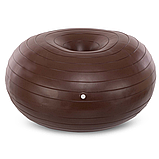 Фітбол м'яч для балансу 45 см Пончик сатин BLOOM LB7053 Коричневий, фото 2