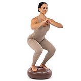 Фітбол м'яч для балансу 45 см Пончик сатин BLOOM LB7053 Коричневий, фото 7