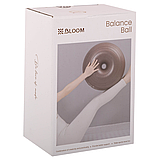 Фітбол м'яч для балансу 45 см Пончик сатин BLOOM LB7053 Коричневий, фото 8