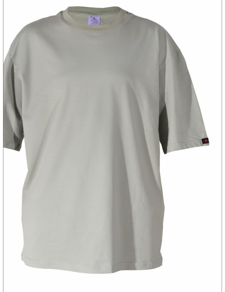 Чоловіча футболка однотонна оверсайз Lans 15/005 бавовняна оливкова, фото 1