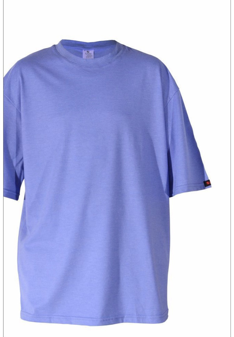 Чоловіча футболка однотонна оверсайз Lans 15/005 бавовняна джинс блакитна, фото 1