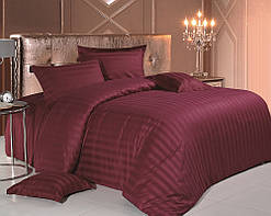 Постільна білизна Страйп Maroon (3см) Love You Євро