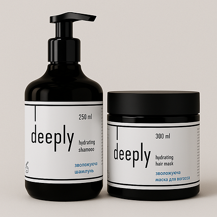 Зволожуючий набір для волосся deeply hydrating 2-в-1 (шампунь + маска)
