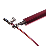 Скакалка швидкісна Кросфіт з підшипником і сталевим тросом з алюмінієвими ручками 3 м SP-Sport FI-1797, фото 2