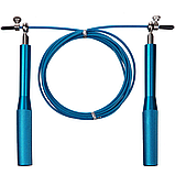 Скакалка швидкісна Кросфіт з підшипником і сталевим тросом з алюмінієвими ручками 3 м SP-Sport FI-1797, фото 4