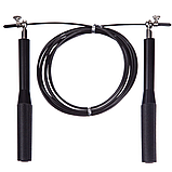 Скакалка швидкісна Кросфіт з підшипником і сталевим тросом з алюмінієвими ручками 3 м SP-Sport FI-1797, фото 8