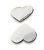 Сердечка об'ємні дзеркальні 3D хром, фото 2
