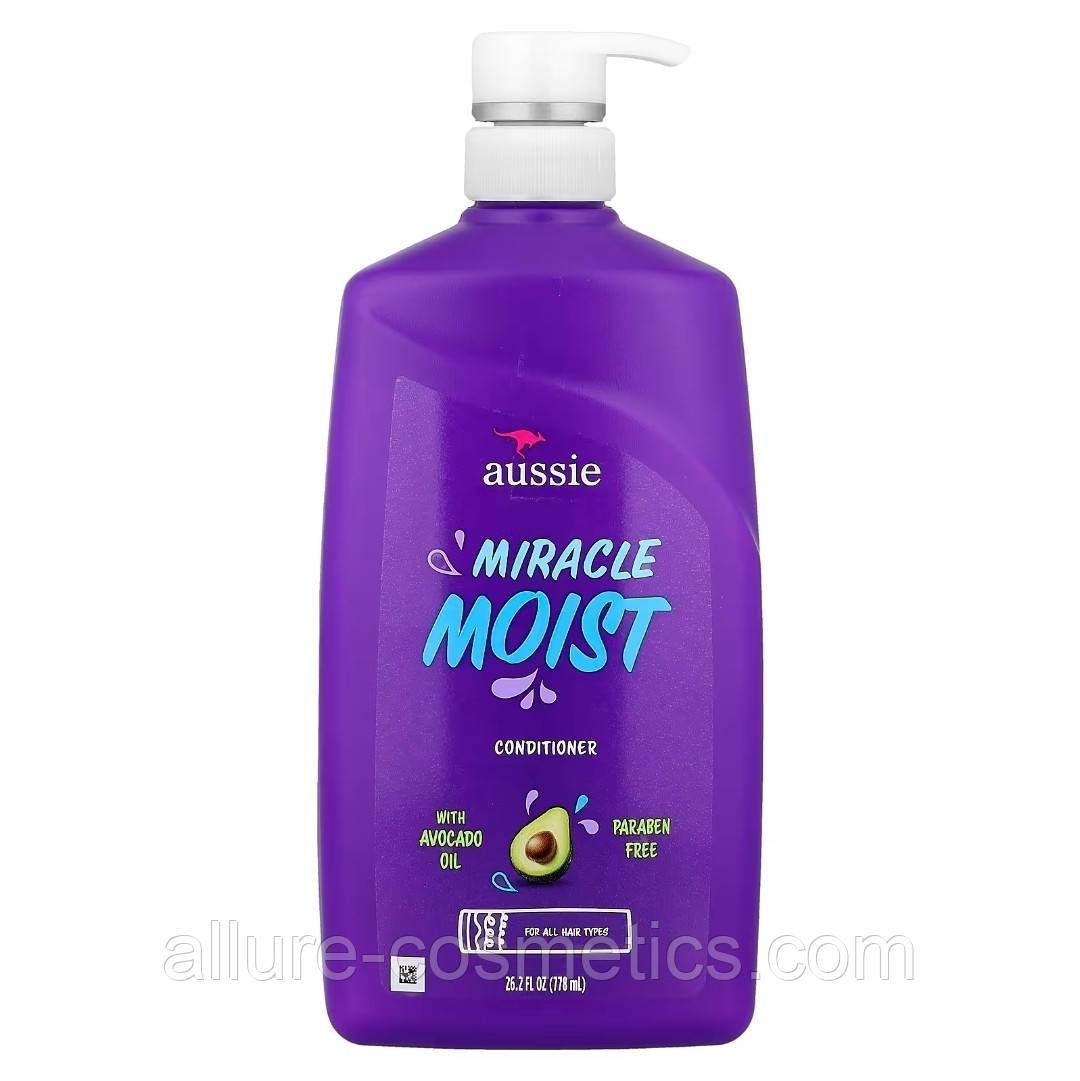 ! Уценка ! Кондиціонер Aussie Miracle Moist Conditioner with Avocado Oil 778мл, фото 1