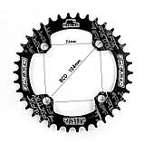 Зірка неспадайка FMFXTR Narrow-Wide 36T чорна | BCD 104 мм для шатуна, фото 3