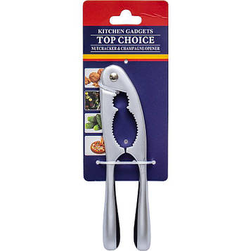 Горіхокол для волоських горіхів і фундука металевий з гумовими вставками на ручках 17 см