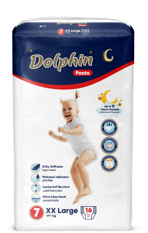 Підгузки Трусики дитячі Dolphin 7 XX Large 17+ кг 16 шт