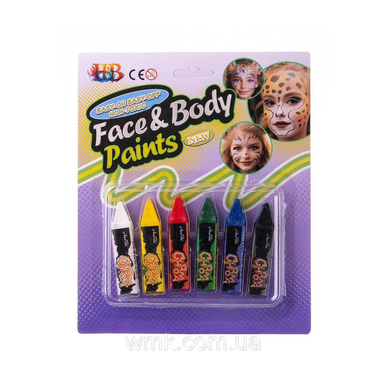 Аквагрим 6 кольорів  для обличчя на свята заходи конкурси
