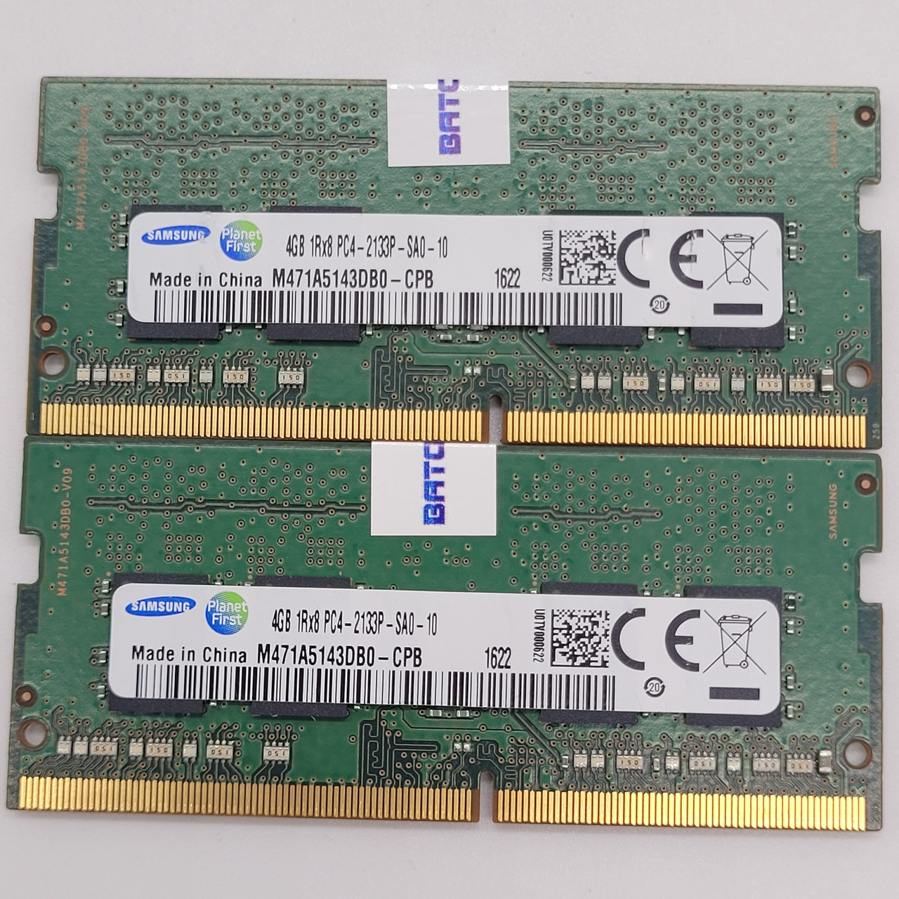 Оперативна пам'ять для ноутбука Samsung SODIMM DDR4 8Gb (2x4Gb) 2133MHz PC4-17000S 1R8 CL15 (M471A5143DB0-CPB) Б/В