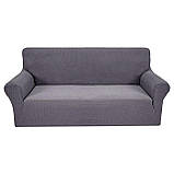 Чохол на диван тримісний Corn Fleece сірий Love You, фото 2