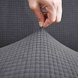 Чохол на диван тримісний Corn Fleece сірий Love You, фото 3