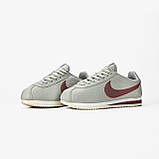 Сірі шкіряні жіночі кросівки кроссовки Nike Cortez "Beige" - демісезонні кеди найк кортез, фото 4