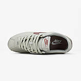 Сірі шкіряні жіночі кросівки кроссовки Nike Cortez "Beige" - демісезонні кеди найк кортез, фото 7