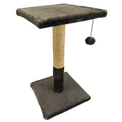 "Пухнастики" Драпак з полицею (джут)  шоколад  30*30*50 см