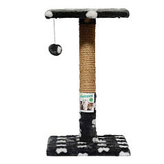 "Пухнастики" Драпак з полицею (джут) сіра з лапками 30*30*50 см