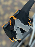 Перчатки велосипедные Huwai без пальцев M размер, Оранжевые