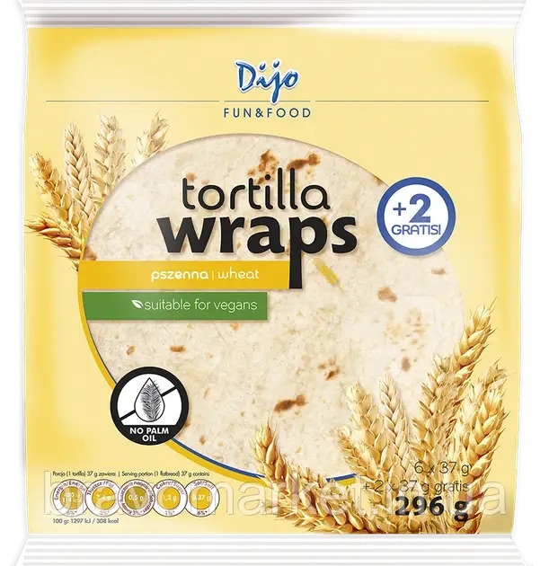 Тортилья Dijo пшенична МІНІ 20см  296г, фото 1