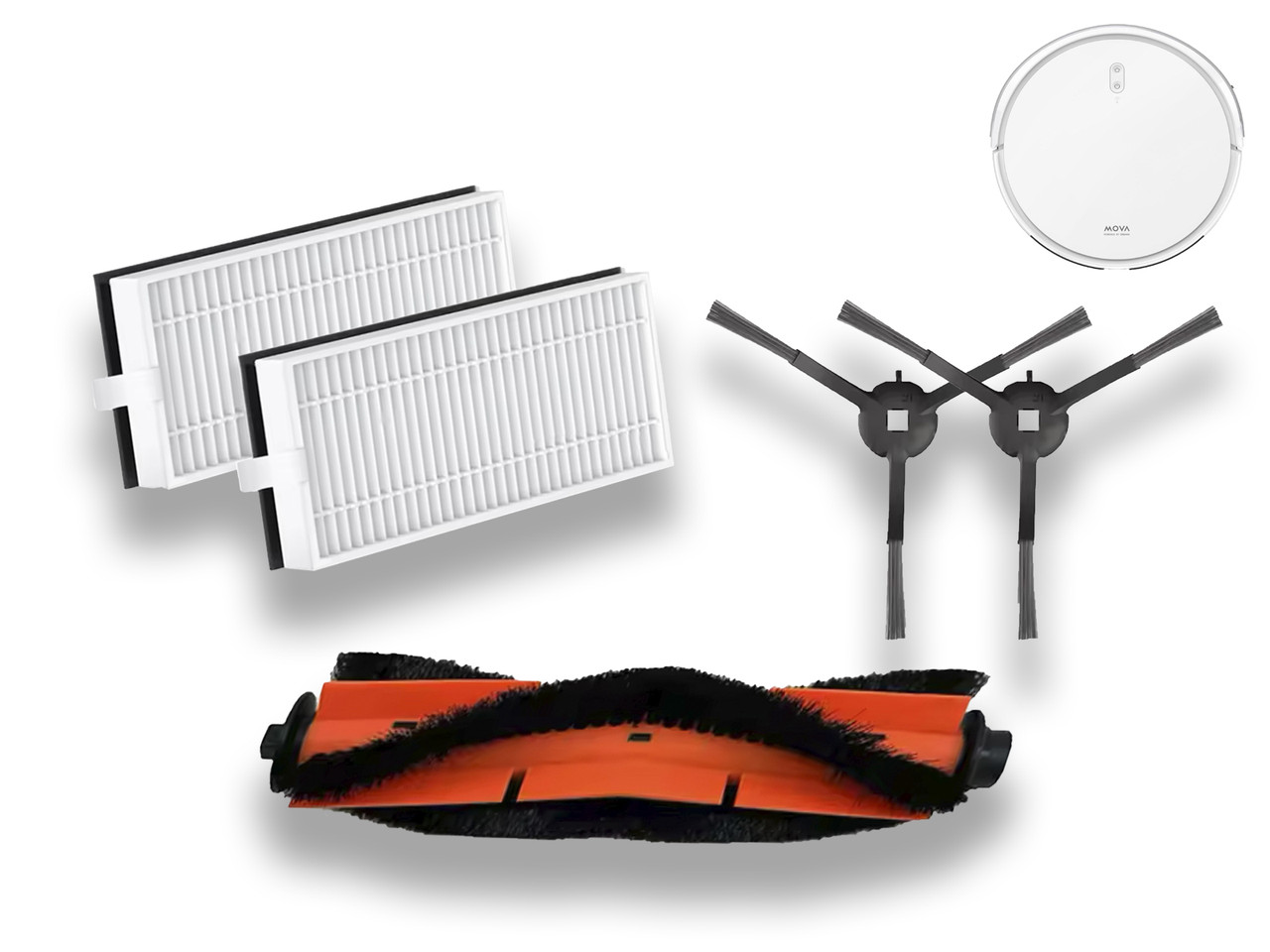 Набір змінних аксесуарів (5 шт.) сумісних з роботом-пилососом Dreame Mova M1 / Trouver M1, фото 1