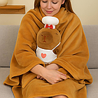 Мʼяка іграшка-плед Капібара 120*150 см, FA95 / Іграшка з пледом / Іграшка подушка Капібара, фото 2