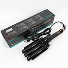 Плойка потрійна для волосся 125Вт, від мережі, V-591 / Щипці для локонів / Плойка хвиля / Щипці для завивки, фото 8